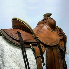 Western Horse Saddle Roping Ranch Work Equestrian Trail Wade Tree A Fork Leather