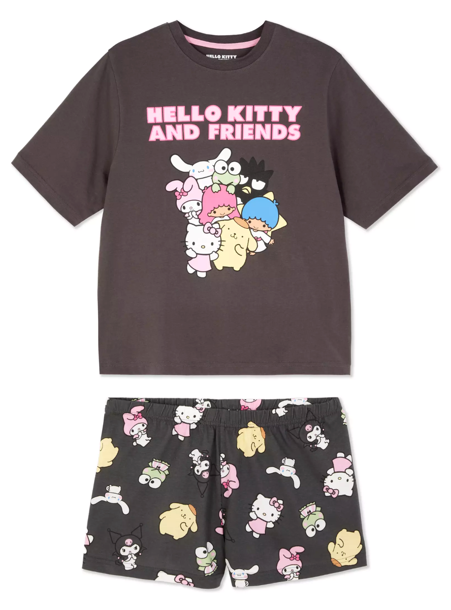 Ladies Pyjamas HELLO KITTY FRIENDS Woman Cotton Tee Shorts Nightwear  Primark
