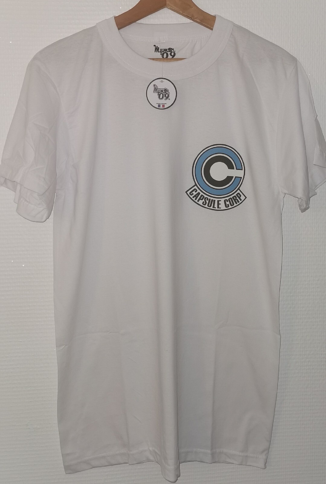 T-shirt Blanc Capsule Corp dragon Ball Dbz Manga Anniversaire Cadeau Taille S
