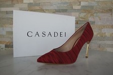 CASADEI Zeppe Tacchi Alti Plisse Rosso