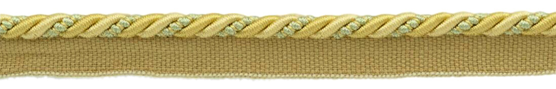 Small Decorative Twisted Rope Cord with Lip, Color# EL07 [5 Yards]