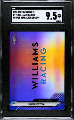 Topps Chrome Formula F1 2020 Williams Purple #121 Team Logo SGC 9.5 MINT+ /399