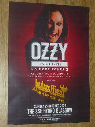 OZZY OSBOURNE - Glasgow 2020 music band show tour memorabilia concert gig poster