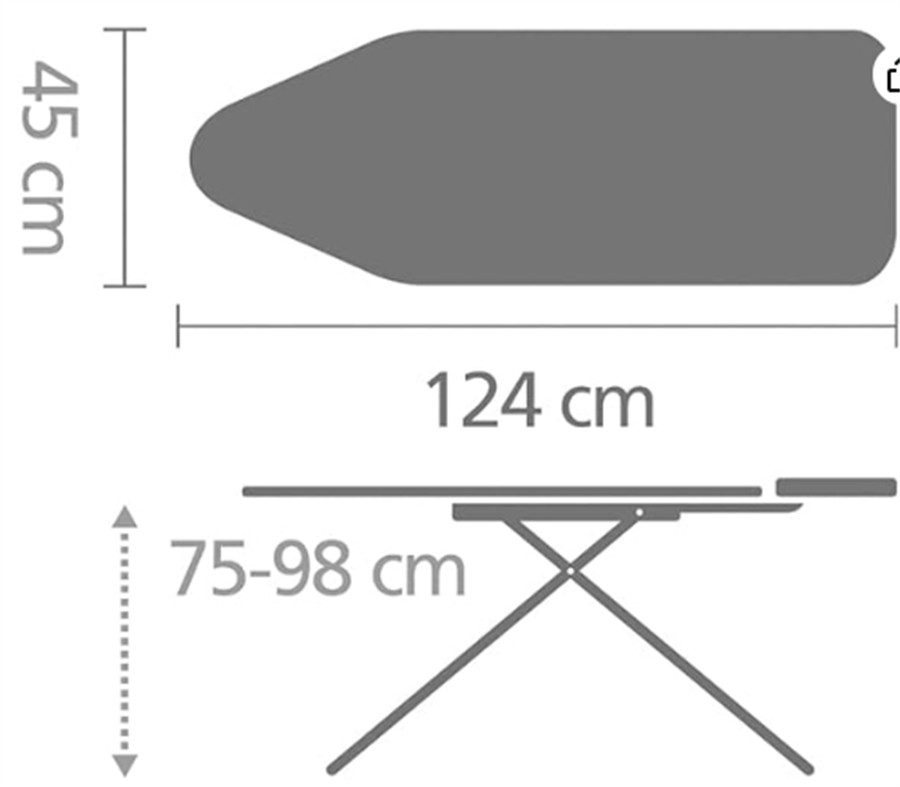 Ironing Board C - Extra Large Steam Iron Rest - Adjustable in Height, NEW