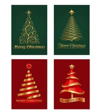 25 Pack Christmas Cards with Envelopes Happy Holiday Christmas Greeting Cards