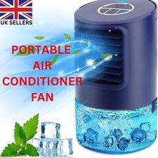 Portable Air Cooler Humidifier Air Conditioner for Home Office 3 Speed Fan + LED