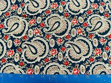 Tina Scrap 9 x 21 Rose Floral Flower Paisley Burst Swirl leaf Cotton Fabric