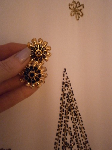 Vtg Jack Bryan White Beaded Midi Wedding Formal Dress XL & Earrings to Match! - Picture 17 of 18