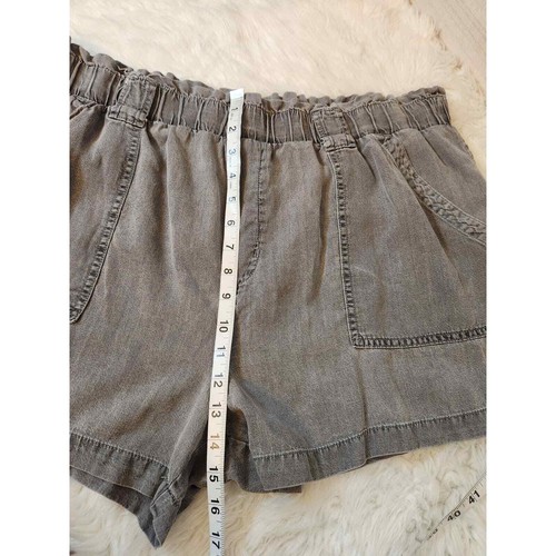 Time And Tru Women's Gray Solid High Rise Elastic Waist Casual Shorts Size XXL - Picture 6 of 7