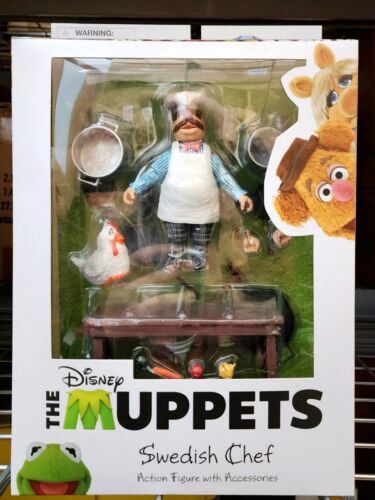 NEW Diamond Select Toys The Muppets SWEDISH CHEF Action Figure & Accessories