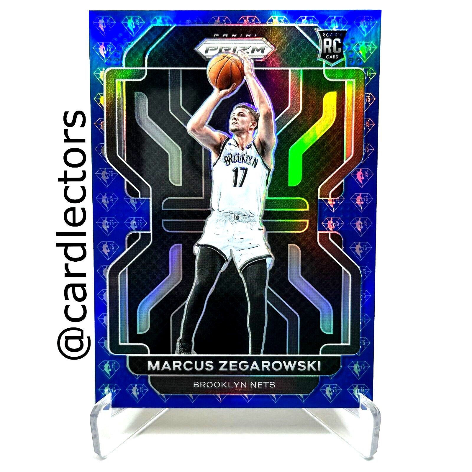 2021-22 Panini PRIZM MARCUS ZEGAROWSKI #300 RC Blue NBA 75th Anniversary PRIZM