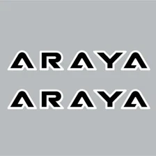 ARAYA - LETTERS - Custom - BLACK rim decals