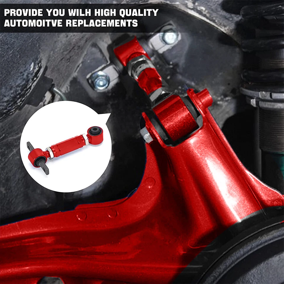 Front Upper Control Arms+Rear Camber Adjustable Kit For 1996-00 Honda Civic EK - Image 3 of 4