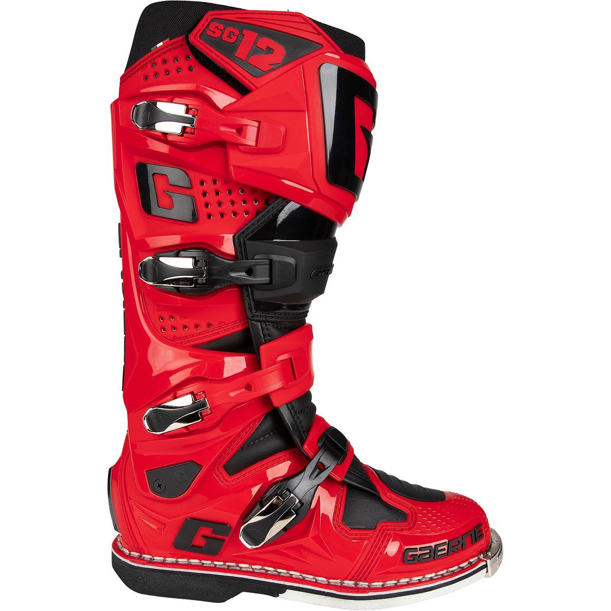Gaerne Motocross-Stiefel SG 12 Rot/Schwarz