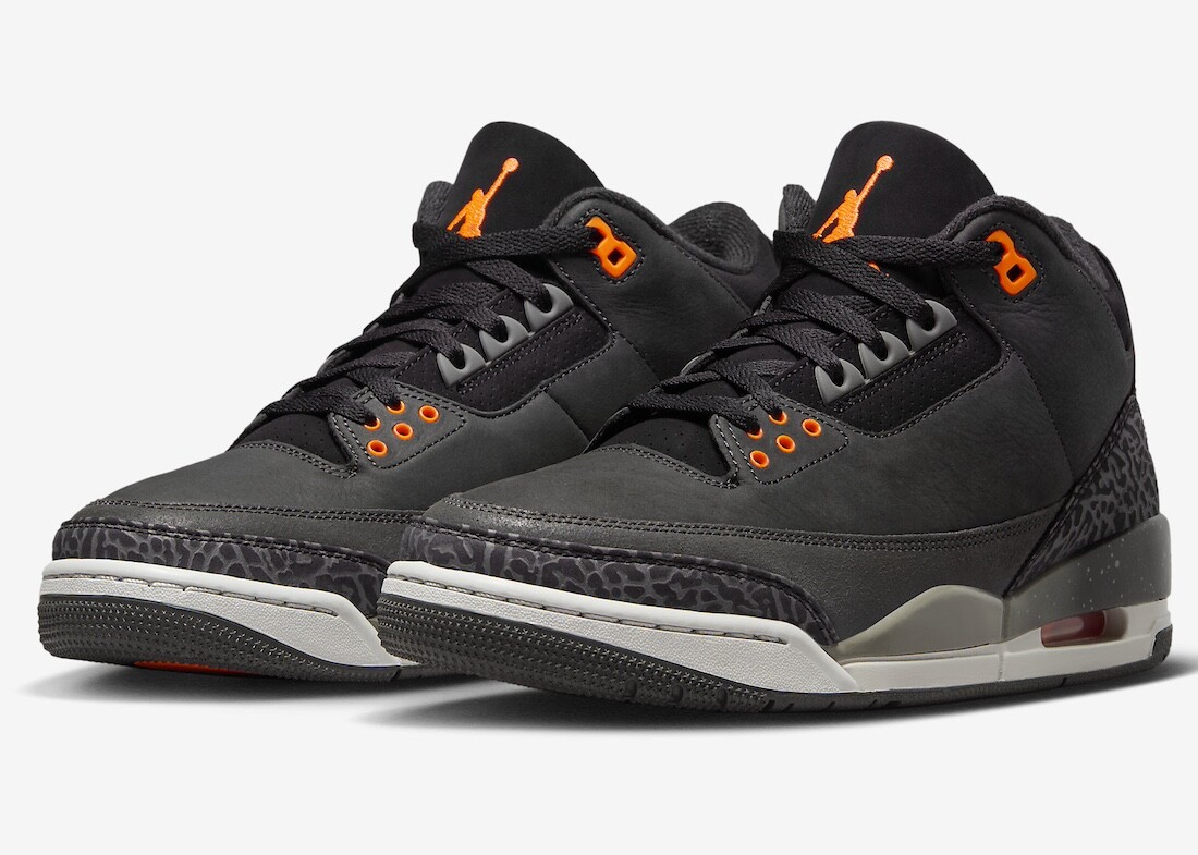 バスケットシューズ バッシュ スニーカー   ジョーダン Jordan Air Jordan 3 Retro　Fear Gra Nike Air Jordan Retro 3 AJ3 Fear Pack Grey Orange Black CT8532 080