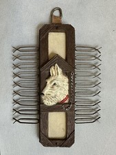 Scottie Dog On Leash Tie / Belt Rack Wall Hanger Vintage