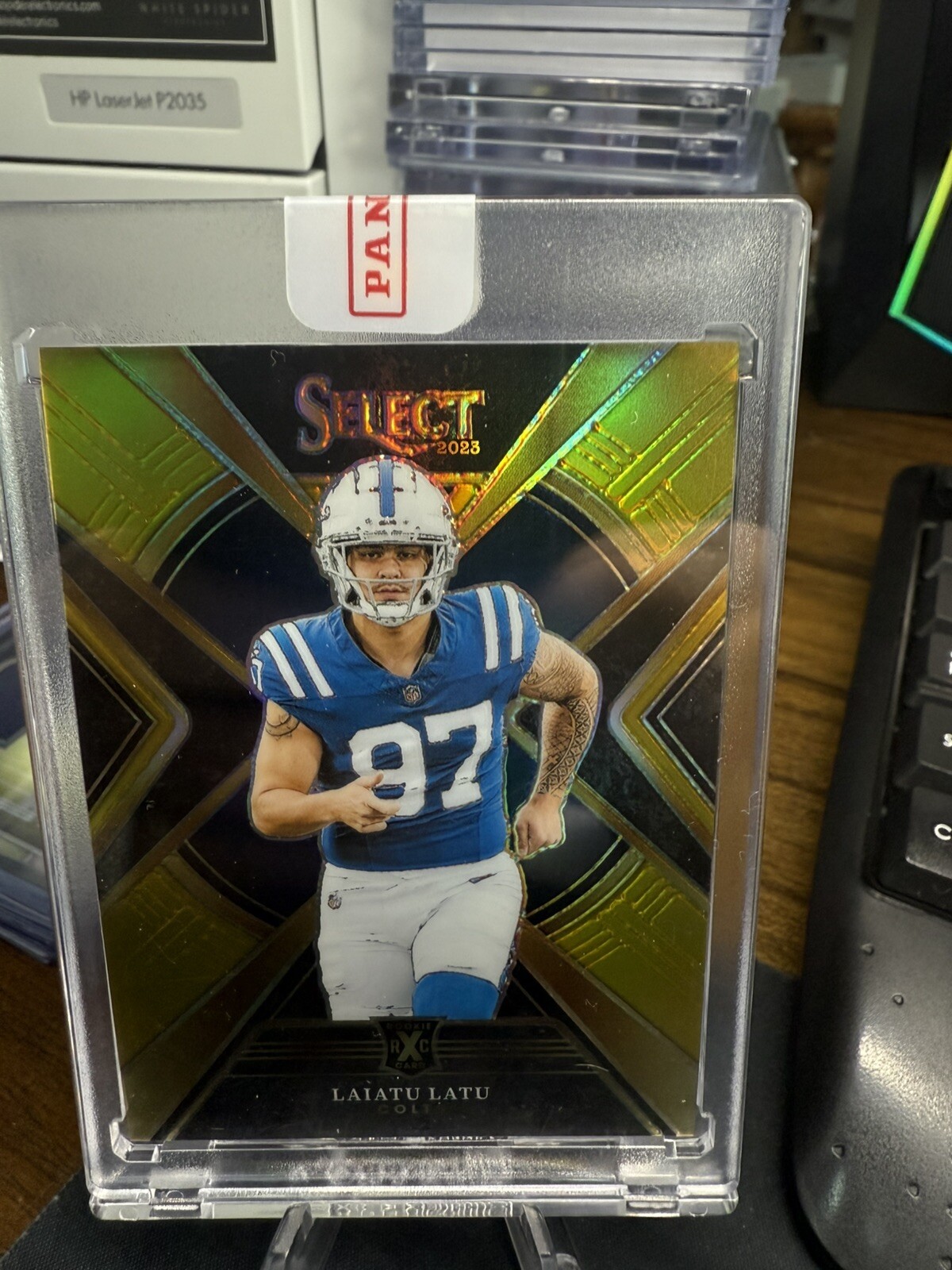 2023 Select Laiatu Latu XRC Gold Prizm #518 2/10 COLTS
