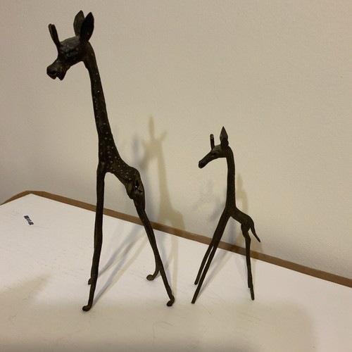VTG Ethnic Central African Bronze/Brass Cast Figurines Lot of 4 ( 6”-9.5”) - Picture 3 of 12