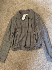 Lush (brand New - With Tags) Womens Jennie Jacket - Black Plaid Sz S