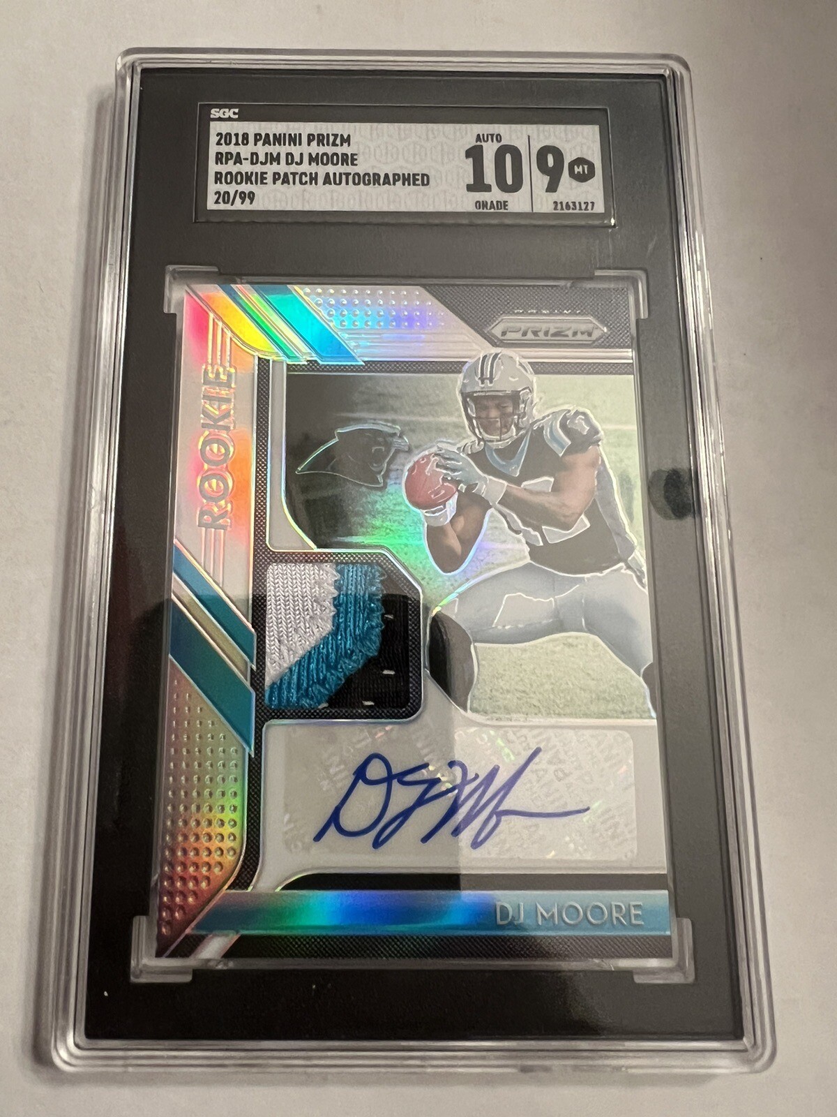 DJ Moore Panini Prizm Rookie Patch Autographs #RPADJM Base