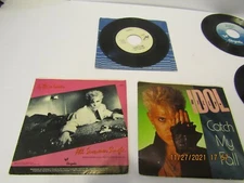 3- 7"-45 RPM-BILLY IDOL-TO BE A LOVER-CATCH MY FALL-PS &SHAKIN' ALL OVER-CHRYSAL