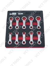 VCT 12Pc Metric 12-Point Box End Torque Adapter Extension Set, 3/8" Dr. 10-19mm