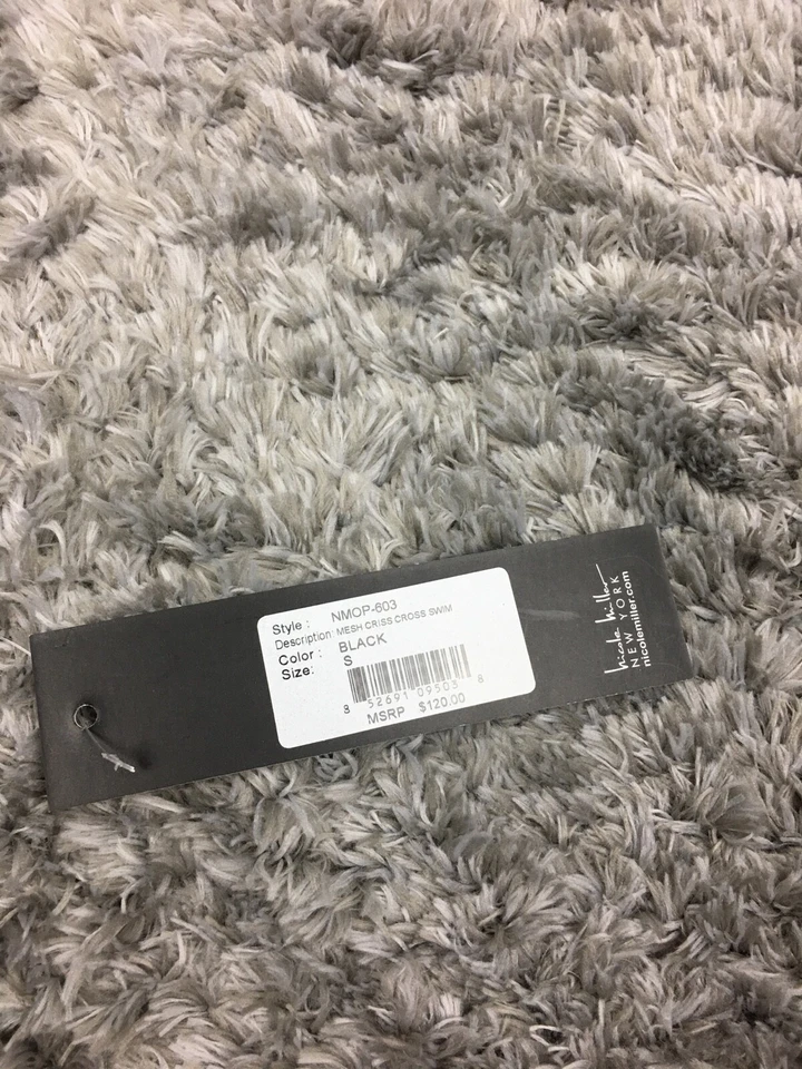 Nicole Miller One Piece Lightly Padded Swimsuit Size Small Black MSRP $120 - Image 4 of 4