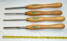 4-packardowe narzędzia do toczenia drewna - żłobki, dłuta skośne --Wyglądają prawie jak nowe