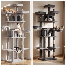 80 Inch Large Cat Tree for Multiple Cats, Multi-Level Cat Tower for Maine Coon