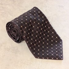 Roberto Villini Collezione 100 Silk Hand Made Jacquard Geometric Print Tie