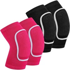 2 Pair Elbow Pads Volleyball Breathable Protective Support Gel Pad Brace Arm