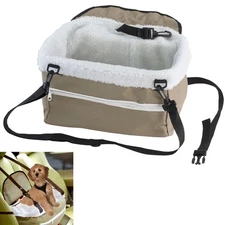 Pet Booster Seat Car Safety Dog Carrier Leash Belt Adjustable Travel !