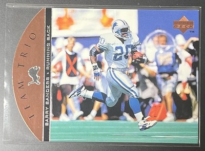 Barry Sanders 1996 Upper Deck Team Trio #TT78 HOF Lions