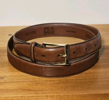 Jos. A Bank Belt 40 Brown Leather Brass Buckle USA Made
