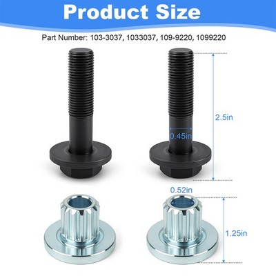 4Pcs Spindle Blade Splined Bushing Screws Bolts For Exmark Lawn
