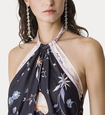 Forte Forte Halter floral Print Dress  deliverance  midnight