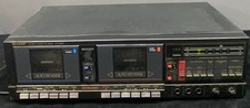 Sharp RT-W800 Dual Cassette Deck Recorder Player Sold As Is Parts or Repair