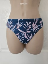 Fat Face Bikini Bottoms MCS Seaweed Size 16 Teal Pink New With Tags