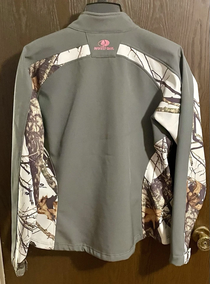 Chaqueta Mossy Oak Gris Rama Camuflada Mediana 8-10 Caza Camuflaje Exterior Vellón Foto 3 de 4