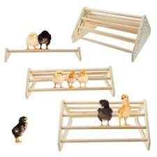 3 Pack Chick Perch Chick Toys Chick Wooden Roosting Bar Chick Jungle Gym Perc...