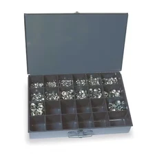 Grade 8 Yellow Zinc Finish Steel Nylon Insert Hex Lock Nut Assortment, 172 Pc.,
