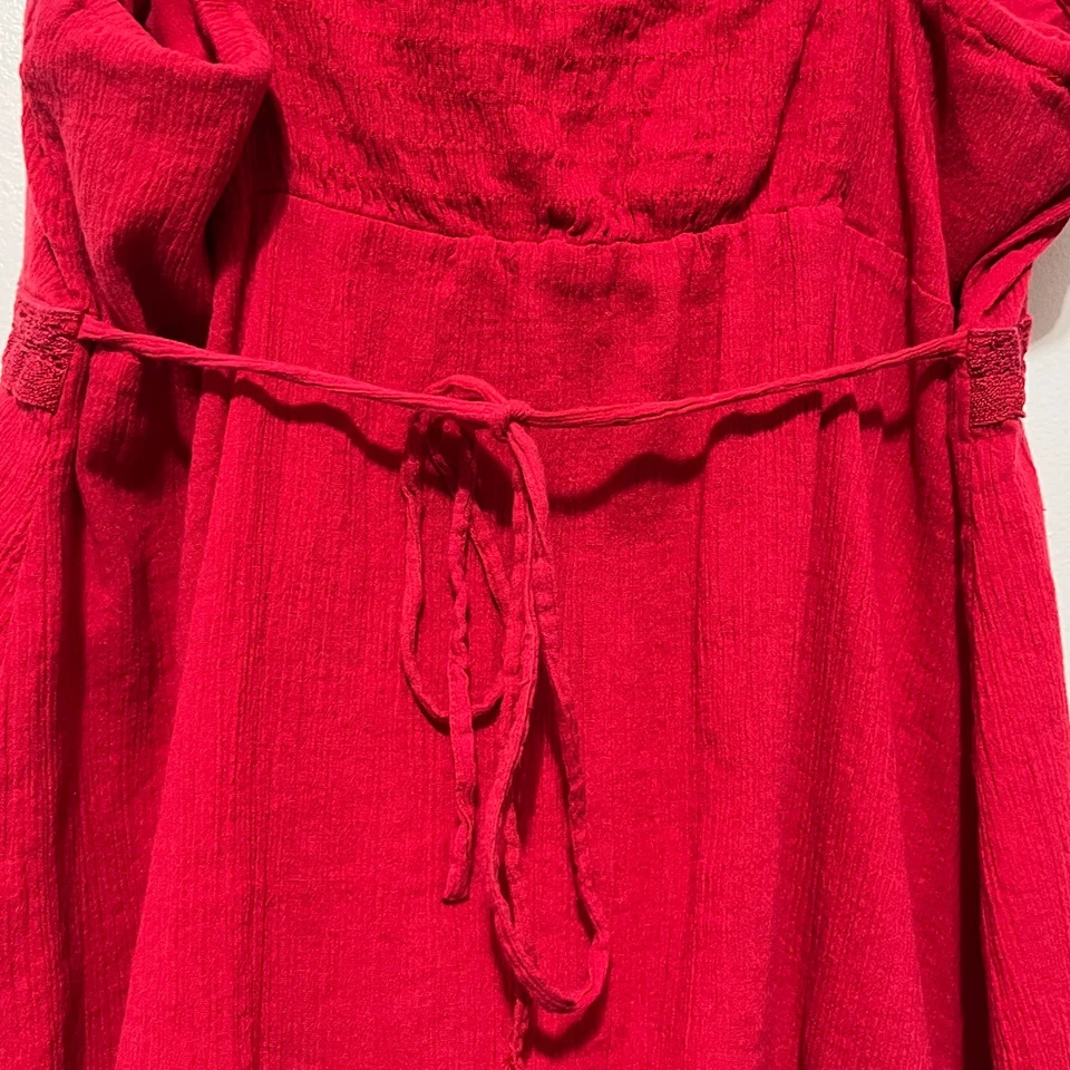 Motherhood Maternity Y2K Babydoll Tank Size XL Red Spaghetti Strap Soft Girl - Image 4 of 4