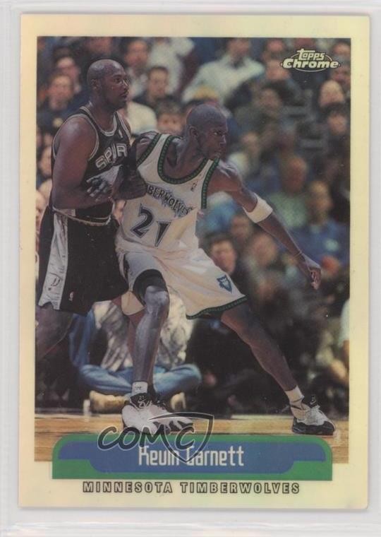 1999-00 Topps Chrome Refractor Kevin Garnett #210 HOF 0n7h