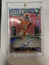 Troy Franklin Cracked Ice Auto /23 Rookie Ticket RPS Auto 2024 Panini Contenders