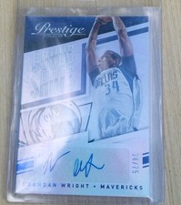 🏀 2014-15 Panini Prestige Brandan Wright BONUS SHOTS Auto 34/75 Jersey # 1/1