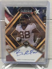 2024 Wild Card Auto Mania Brevyn Spann-Ford Rookie Auto 12/25 Color Match Foil. rookie card picture