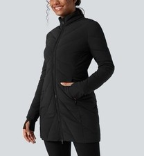 HALARA Women s PuffFlex Stand Collar Padded Jacket w Pockets in Black - Size S