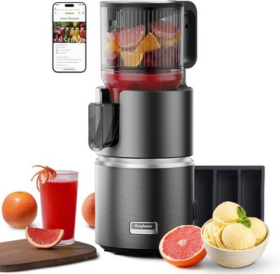 Anybear Cold Press Juice 350W Dual Slow-Squeezing Tech für ganze Früchte & Gemüse