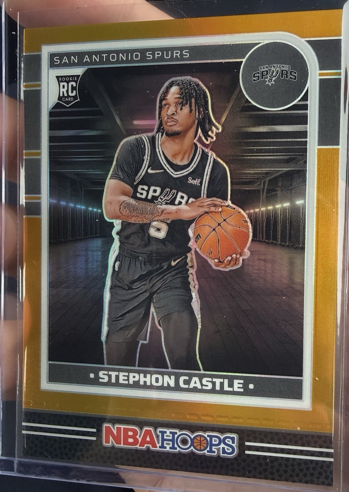2024-25 Panini Nba Hoops - Rookies Stephon Castle #234 Premium Gold Prizm /10  