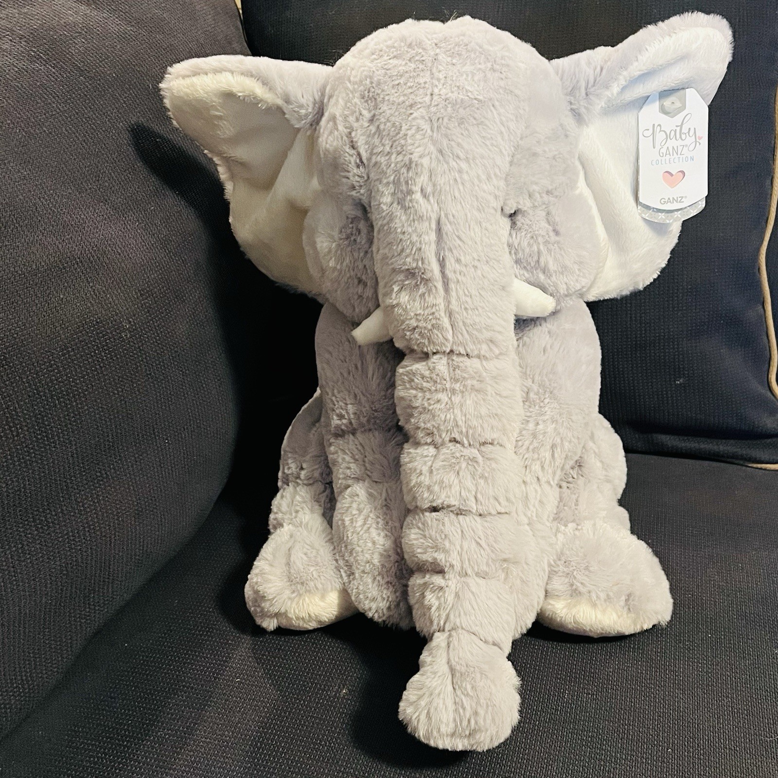 Baby Ganz Collection Jellybean Elephant Gray Plush BG4006 Stuffed Animal Lovey
